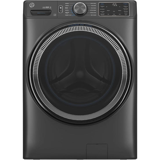 GE 28 Inch Smart Front Load Washer, 5 cu. ft., Carbon Graphite - GFW655SPVDS