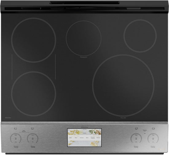 Cafe 30 Inch Slide-In Induction Smart Range with Platinum Glass Finish - CHS90XM2NS5