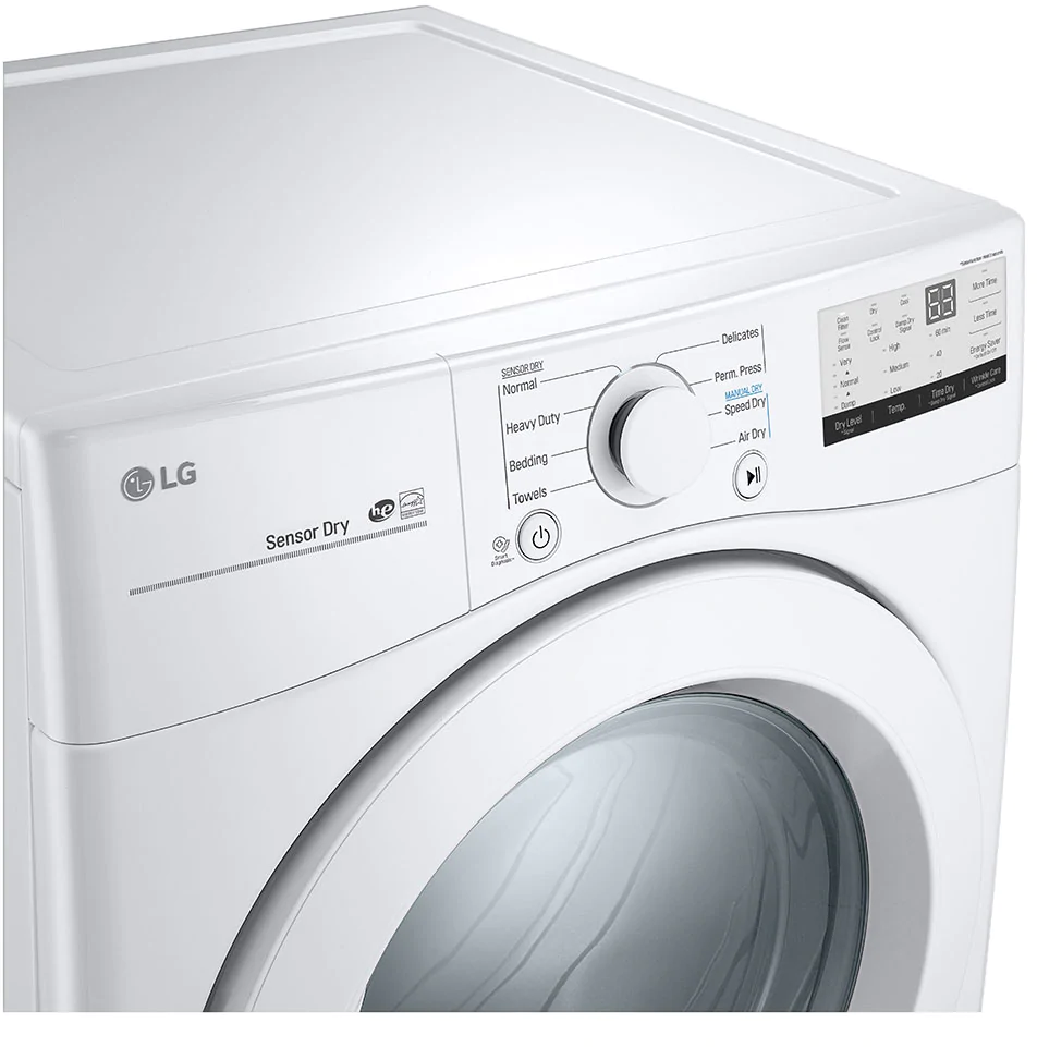 LG 27 INCH ELECTRIC DRYER WITH 7.4 CU. FT. CAPACITY - DLE3400W