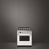 Smeg 30 Inch Dual Fuel Range, White - CPF30UGMWH
