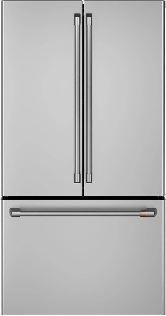 CAFE 36 INCH COUNTER DEPTH FRENCH DOOR SMART REFRIGERATOR WITH 23.1 CU. FT. CAPACITY, STAINLESS STEEL - CWE23SP2MS1