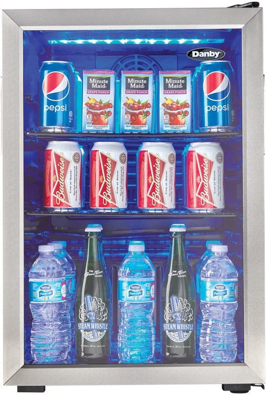 Danby 18 Inch Freestanding Beverage Center - DBC026A1BSSDB - REFURBISHED (See Features)