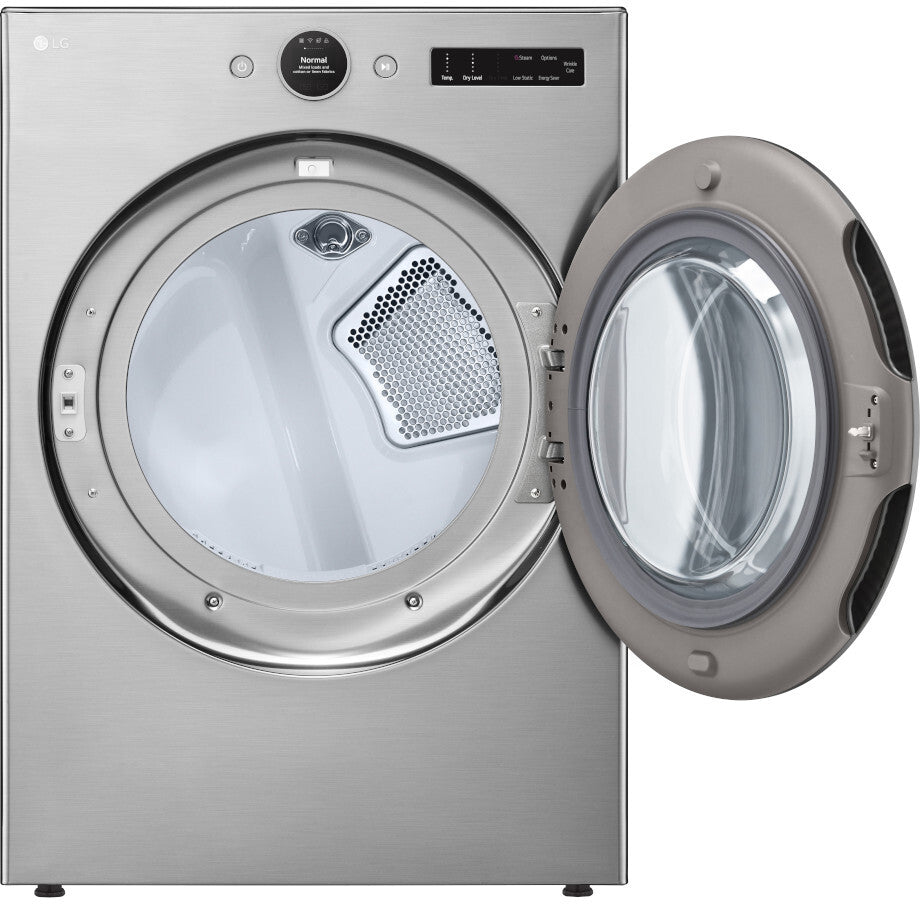 LG 27 Inch Electric Smart Dryer with 7.4 cu. ft. Capacity, 23 Dry Cycles, and TurboSteam - DLEX5500V