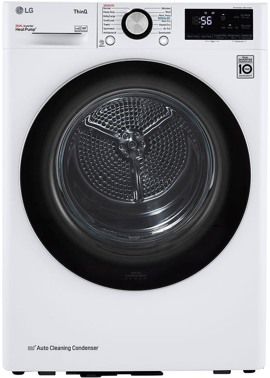 LG 24 Inch Ventless Heat Pump Electric Dryer, White - DLHC1455W