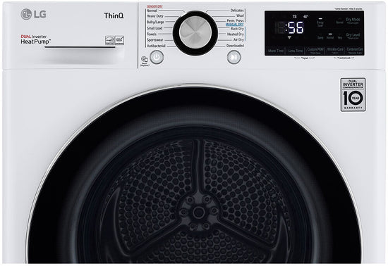 LG 24 Inch Ventless Heat Pump Electric Dryer, White - DLHC1455W
