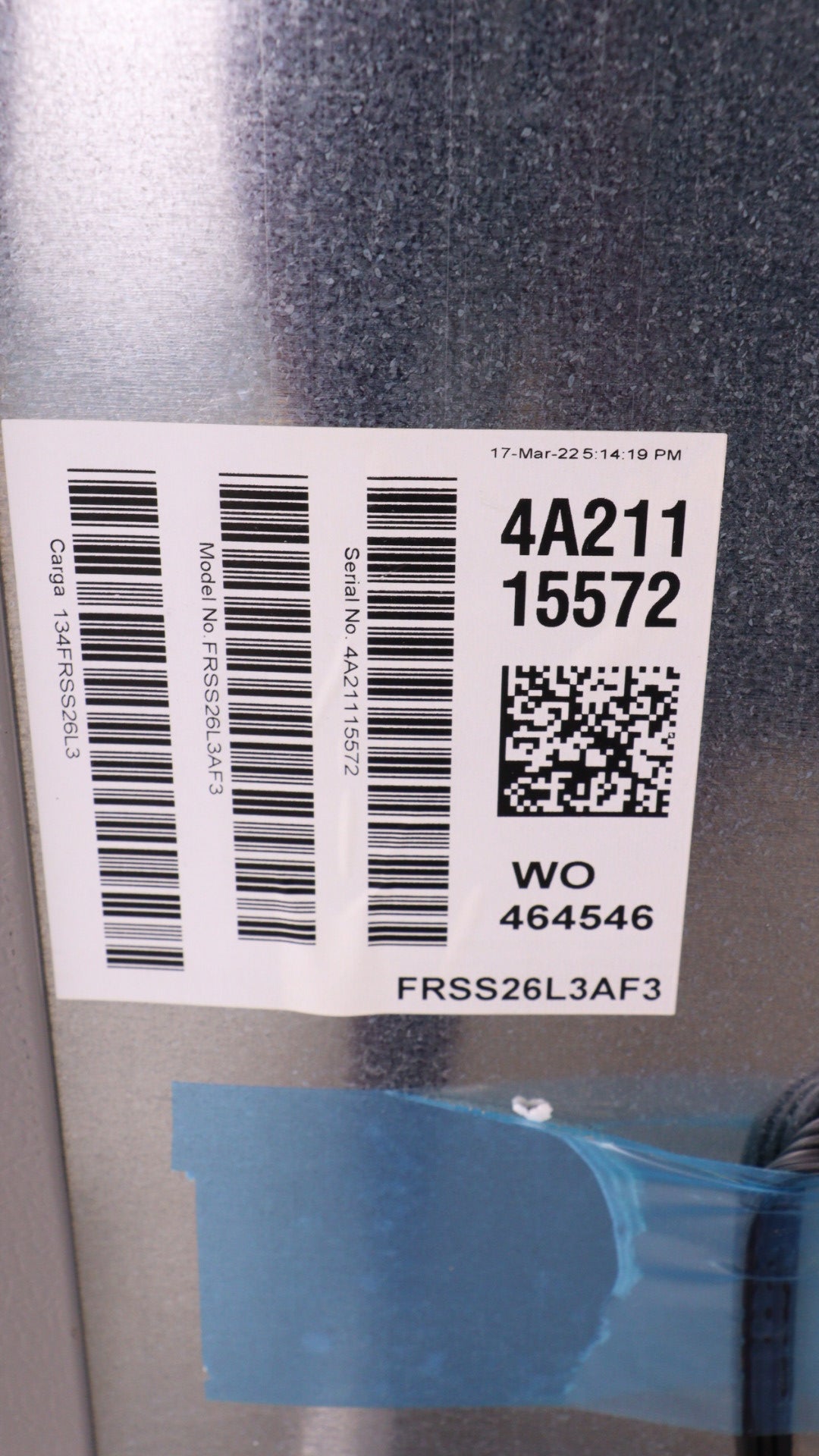 FRIGIDAIRE 36 IN 25.6 CU FT. STAINLESS STEEL SIDE-BY-SIDE REFRIGERATOR - FRSS26L3AF