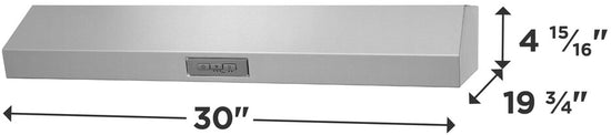Frigidaire 30 Inch Under Cabinet Range Hood with 220 CFM - FCVW3052AS