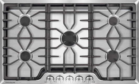 FRIGIDAIRE 36 INCH BUILT-IN GAS COOKTOP WITH 5 SEALED BURNERS - FGGC3645QS