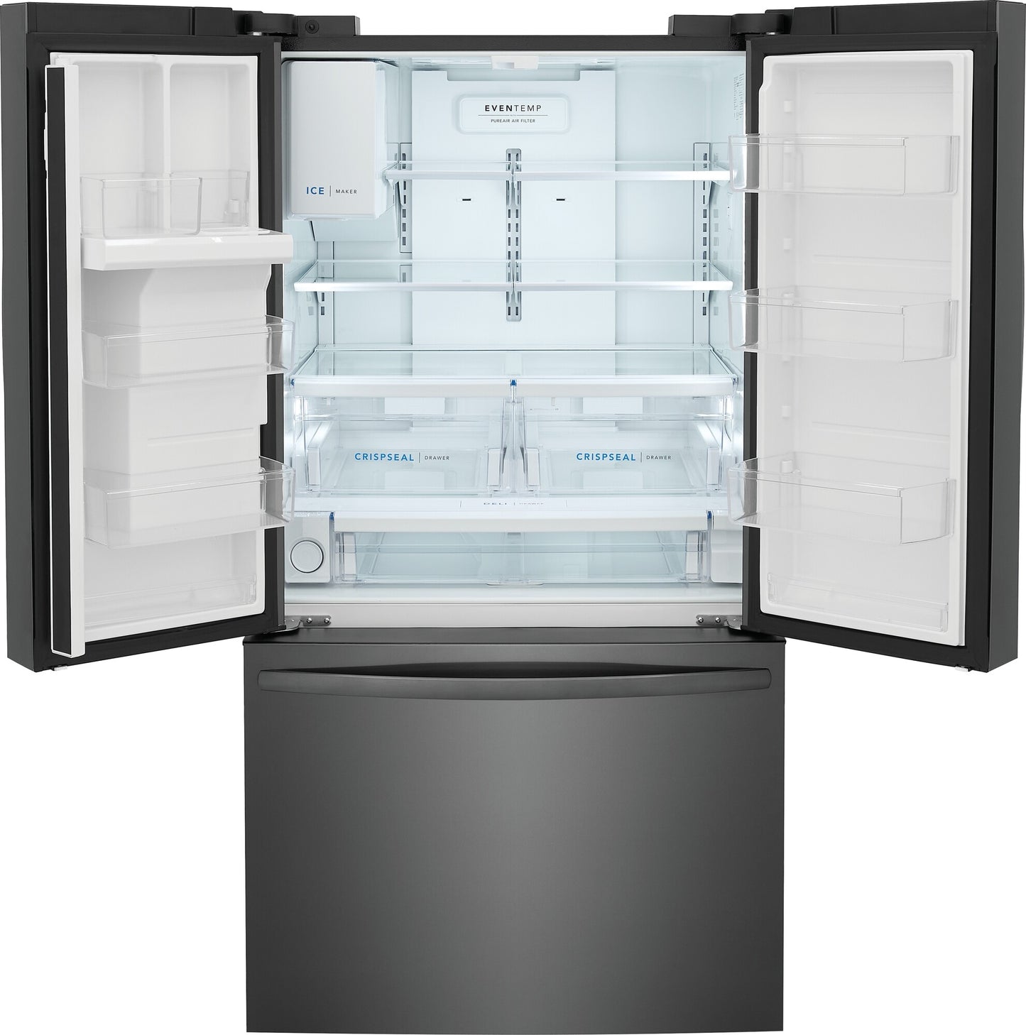 Frigidaire 36 Inch French Door Refrigerator with 27.8 Cu. Ft. Capacity, Black Stainless Steel - FRFS2823AD