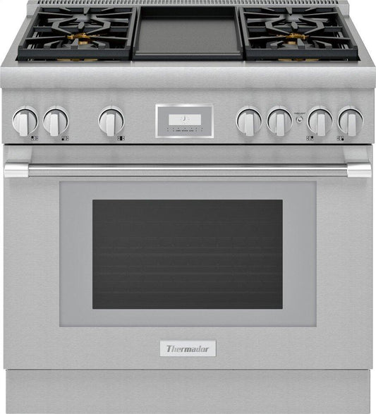 THERMADOR 36" DUAL FUEL RANGE - PRD364WDHC