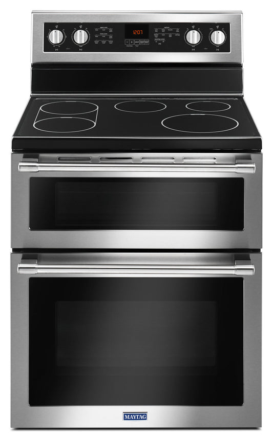 Maytag 30 Inch Double Oven Electric Range with True Convection - YMET8800FZ