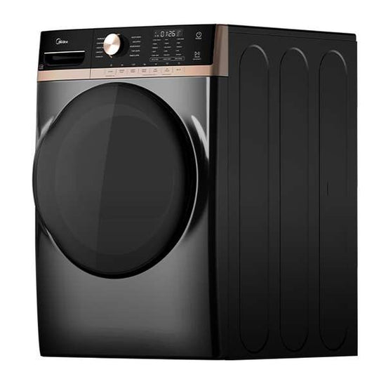 Midea 5.2 cu. ft. Front Load Washer with Steam Care, Metallic Grey - MLHW52S6BGG