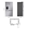 LG 26 cu. ft. Smart Counter-Depth MAX French Door Refrigerator with Dual Ice Makers, PrintProof Stainless Steel - LRFXC2606S