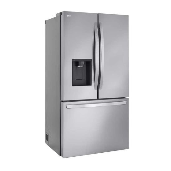 LG 26 cu. ft. Smart Counter-Depth MAX French Door Refrigerator with Dual Ice Makers, PrintProof Stainless Steel - LRFXC2606S