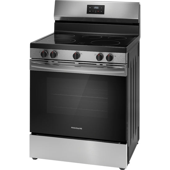Frigidaire 30 Inch Electric Range with 5-Element Cooktop, Stainless Steel - FCRE305CBS
