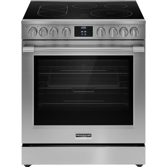 Frigidaire Professional 30 Inch Slide-In Electric Range with Air Fry, Smudge-Proof Stainless - PCFE308CAF