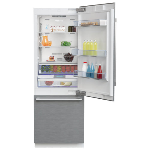 Beko 30 Inch Freezer Bottom Built-In Refrigerator with Auto Ice Maker and Internal Water Dispenser, White - BBBF3019IMWE (Ships in 7-10 Days)