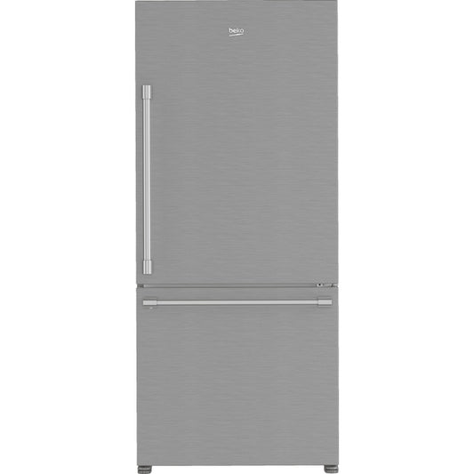 Beko 30 Inch Bottom Freezer Refrigerator with HarvestFresh, Fingerprint-Free Stainless Steel - BFBD30216SSIM (Ships in 7-10 Days)