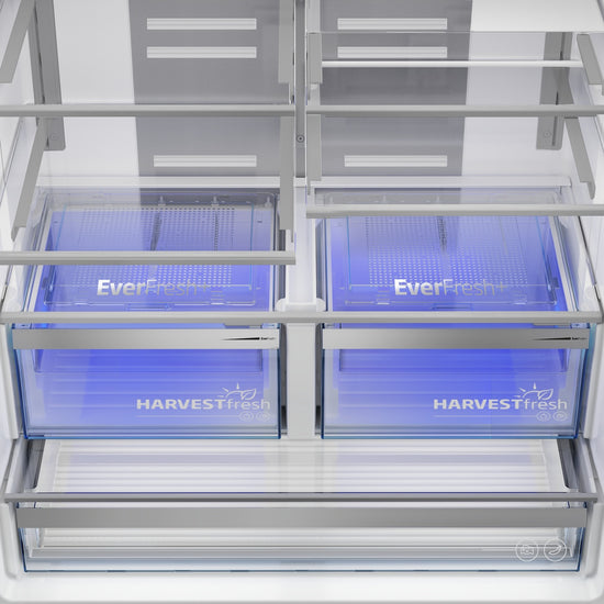 Beko 36 Inch Counter-Depth French Door Refrigerator with 20.5 cu. ft. Capacity, Fingerprint-Free Stainless Steel - BFFD3624ZSS (Ships in 7-10 Days)