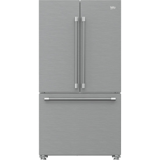 Beko 36 Inch Counter-Depth French Door Refrigerator with 20.5 cu. ft. Capacity, Fingerprint-Free Stainless Steel - BFFD3624ZSS (Ships in 7-10 Days)