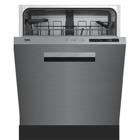 Beko Full Size Built-In Dishwasher with 14 Place Settings, Fingerprint Free Stainless Steel - DDN25402X (Ships in 7-10 Days)