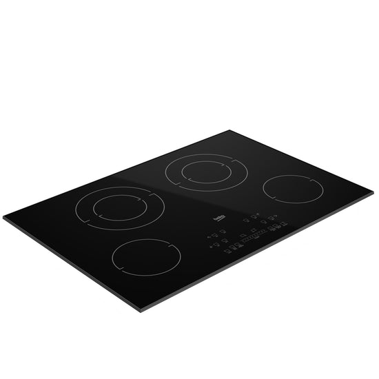Beko 30 Inch Built-In Electric Cooktop with 4 Burners, Black Glass - ECTM30102 (Ships in 7-10 Days)