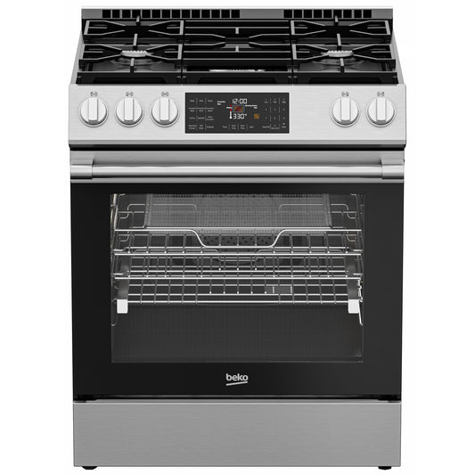 Beko 30 Inch Slide-In Gas Range, Stainless Steel - SLGR30524SS (Ships in 7-10 Days)