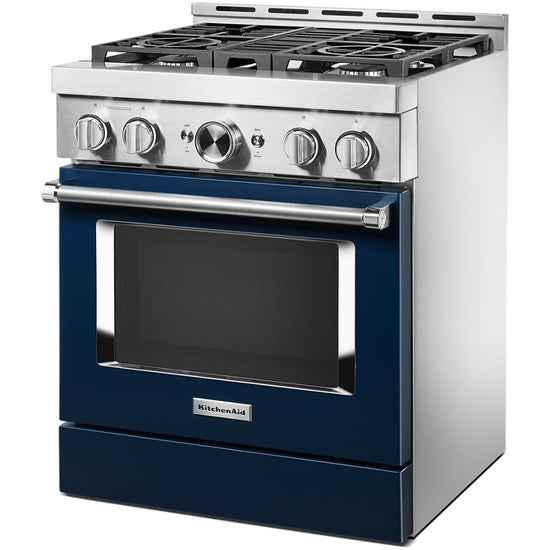 KitchenAid 30 Inch Smart Commercial-Style Gas Range with 4 Burners - KFGC500JIB