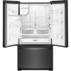 Whirlpool 36 Inch French Door Refrigerator with Exterior Ice & Water Dispenser, Black Stainless Steel - WRF555SDHV