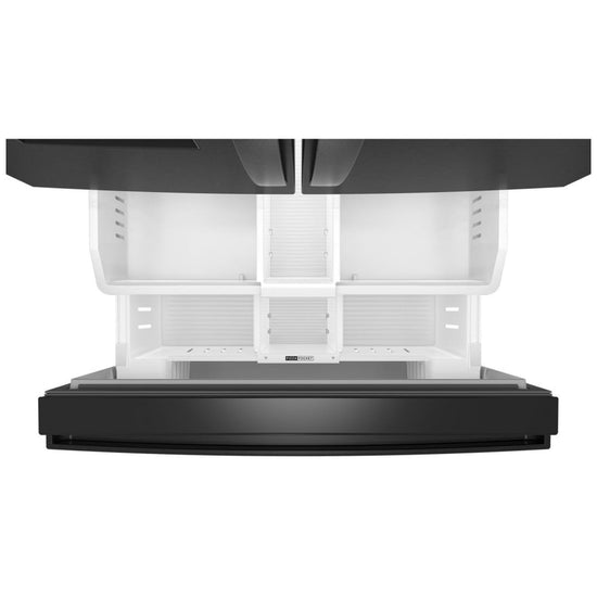 Whirlpool 36 Inch French Door Refrigerator with Exterior Ice & Water Dispenser, Black Stainless - WRFF3536SV