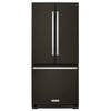 KitchenAid 30 Inch Standard Depth French Door Refrigerator with Interior Water Dispenser, Black Stainless Steel - KRFF300EBS