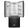 KitchenAid 30 Inch Standard Depth French Door Refrigerator with Interior Water Dispenser, Black Stainless Steel - KRFF300EBS