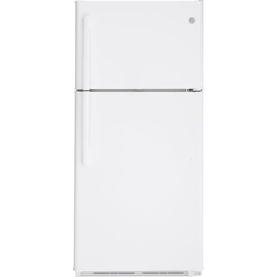 GE 30 Inch Top-Freezer Refrigerator, White - GTE18FTLKWW