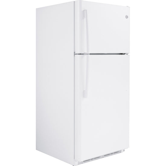 GE 30 Inch Top-Freezer Refrigerator, White - GTE18FTLKWW