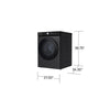Samsung Bespoke 5.3 Cu. Ft. Front Load Washer with AI Smart Dial, Brushed Black - WF53BB8700AVUS