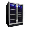 Silhouette 24 Inch Built-In Dual Zone Beverage Center, Stainless Steel - SBC051D1BSS