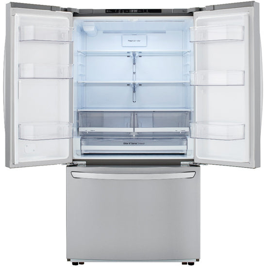 LG 36 Inch Counter Depth French Door Refrigerator with 22.8 cu. ft. Capacity, PrintProof Stainless Steel - LFCC22426S