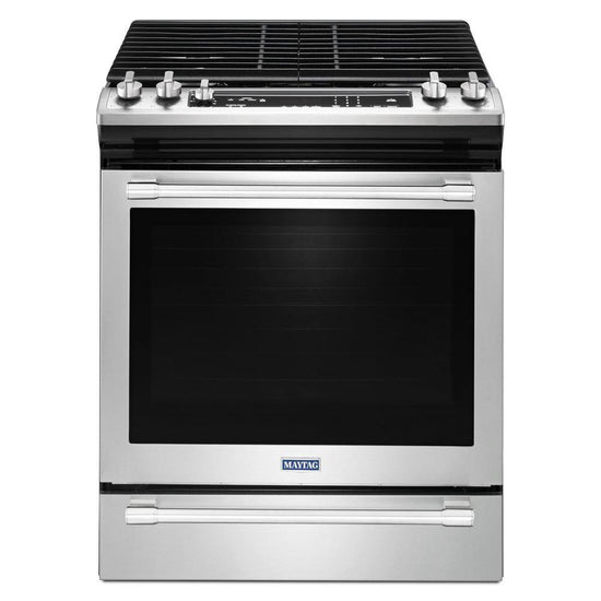 Maytag 30 Inch Slide-In Gas Range with True Convection, Fingerprint Resistant Stainless Steel - MGS8800FZ