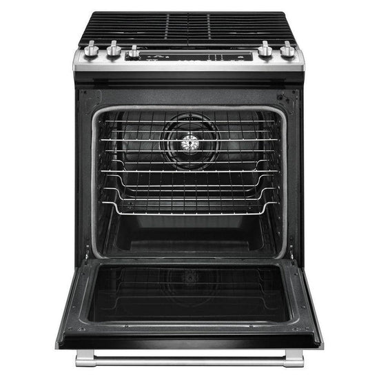 Maytag 30 Inch Slide-In Gas Range with True Convection, Fingerprint Resistant Stainless Steel - MGS8800FZ