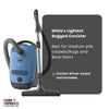 Miele Classic C1 TurboTeam Bagged Canister Vacuum, Mystique Blue - 41DAE437CDN