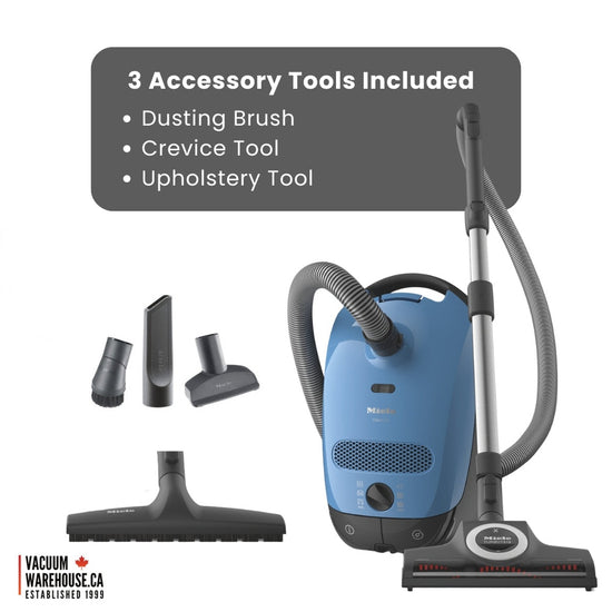 Miele Classic C1 TurboTeam Bagged Canister Vacuum, Mystique Blue - 41DAE437CDN