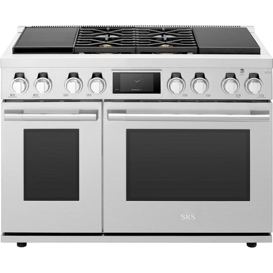 SKS 48 Inch Dual Fuel Pro Range with Sous Vide and Induction - SKSDR480SIS