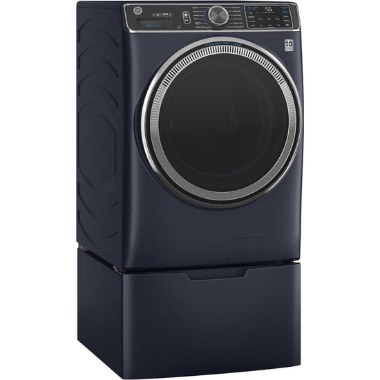 GE 28 in. Wide Laundry Pedestal with Storage Drawer, Sapphire Blue - GFP1528PNRS