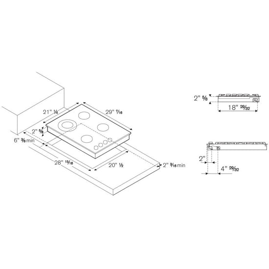 Bertazzoni 30 Inch Gas Cooktop with 4 Sealed Burners, Natural Gas - QB30400X