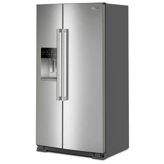 Maytag 36 Inch Counter-Depth Side-by-Side Refrigerator with External Ice & Water Dispenser - MRSC6636RZ