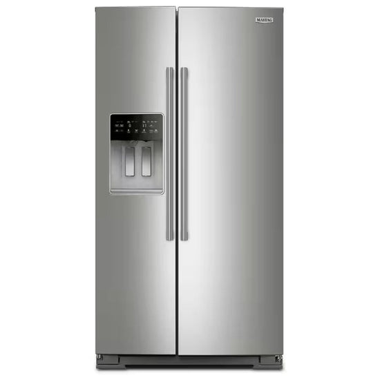 Maytag 36 Inch Counter-Depth Side-by-Side Refrigerator with External Ice & Water Dispenser - MRSC6636RZ