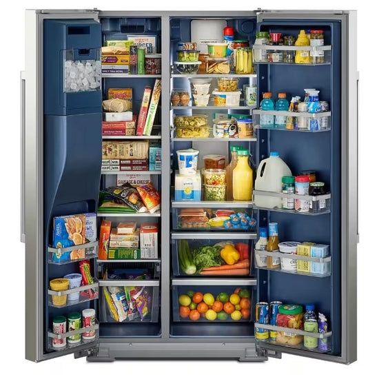 Maytag 36 Inch Counter-Depth Side-by-Side Refrigerator with External Ice & Water Dispenser - MRSC6636RZ
