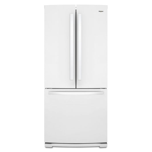 Whirlpool 30 Inch French Door Refrigerator with 19.68 cu. ft. Capacity, White - WRF560SFHW