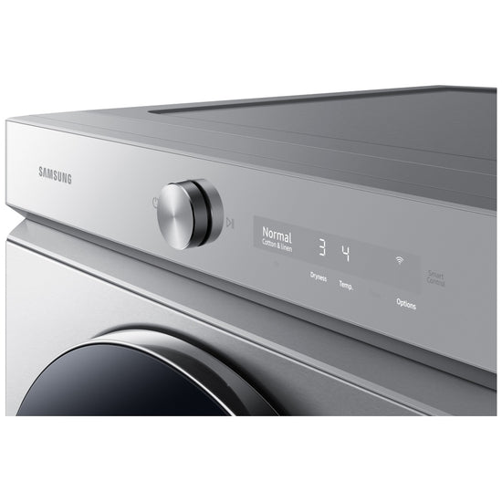 Samsung 7.6 Cu. Ft. Electric Steam Dryer, Silver Steel - DVE53BB8900TAC