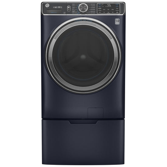 GE 28 Inch Front Load Washer with 5.0 cu. ft. Capacity, Sapphire Blue - GFW850SPNRS